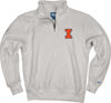 Picture of Blue 84 Men's Illinois Illini Quarter Zip Sweatshirt Icon Grey, Grey, X-Large
