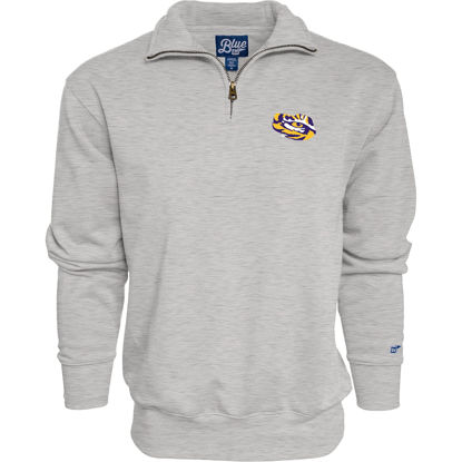 Picture of Blue 84 Men's LSU Tigers Quarter Zip Sweatshirt Icon Grey, Grey, XX-Large