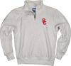 Picture of Blue 84 Men's USC Trojans Quarter Zip Sweatshirt Icon Grey, Grey, Medium