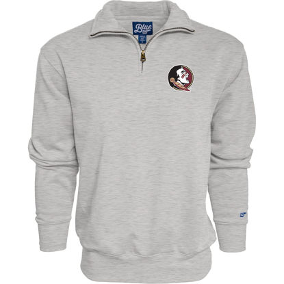 Picture of Blue 84 Men's Florida State Seminoles Quarter Zip Sweatshirt Icon Grey, Grey, Large