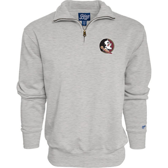 Picture of Blue 84 Men's Florida State Seminoles Quarter Zip Sweatshirt Icon Grey, Grey, Large