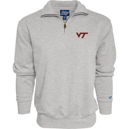 Picture of Blue 84 Men's Virginia Tech Hokies Quarter Zip Sweatshirt Icon Grey, Grey, Large