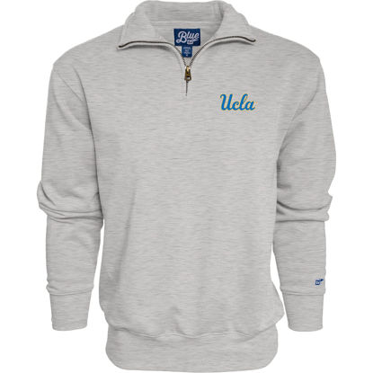 Picture of Blue 84 Men's UCLA Bruins Quarter Zip Sweatshirt Icon Grey, Grey, X-Large