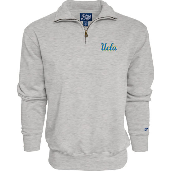 Picture of Blue 84 Men's UCLA Bruins Quarter Zip Sweatshirt Icon Grey, Grey, X-Large