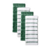 Picture of KitchenAid Albany Kitchen Towel 4-Pack Set, Dark Green/White, 16"x26"