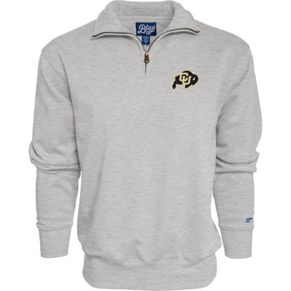 Picture of Blue 84 Men's Colorado Buffaloes Quarter Zip Sweatshirt Icon Grey, Grey, Medium