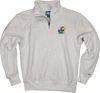 Picture of Blue 84 Men's Kansas Jayhawks Quarter Zip Sweatshirt Icon Grey, Grey, X-Large
