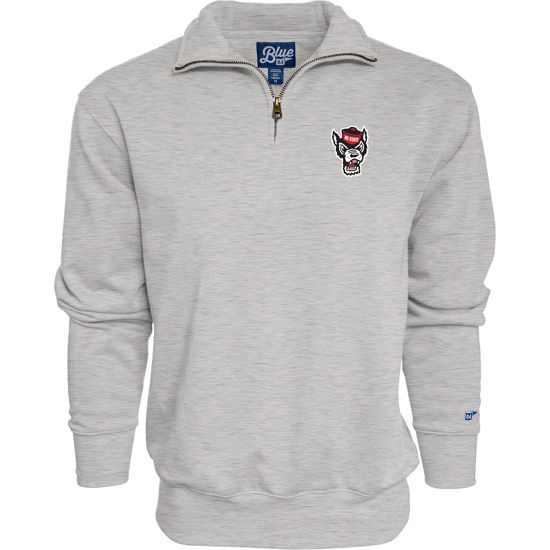 Picture of Blue 84 Men's North Carolina State Wolfpack Quarter Zip Sweatshirt Icon Grey, Grey, Large