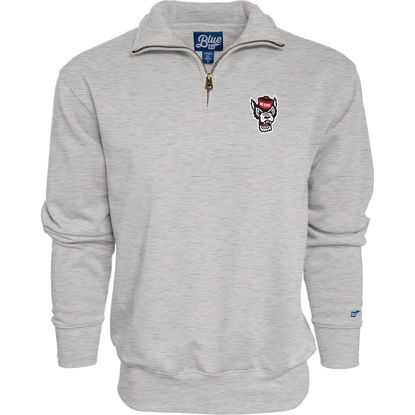 Picture of Blue 84 Men's North Carolina State Wolfpack Quarter Zip Sweatshirt Icon Grey, Grey, XX-Large