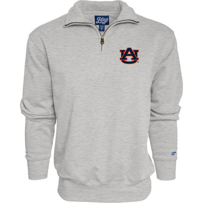 Picture of Blue 84 Men's Auburn Tigers Quarter Zip Sweatshirt Icon Grey, Grey, Large