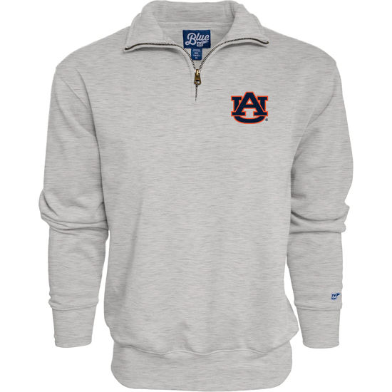 Picture of Blue 84 Men's Auburn Tigers Quarter Zip Sweatshirt Icon Grey, Grey, Medium