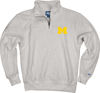 Picture of Blue 84 Men's Michigan Wolverines Quarter Zip Sweatshirt Icon Grey, Grey, X-Large