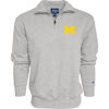 Picture of Blue 84 Men's Michigan Wolverines Quarter Zip Sweatshirt Icon Grey, Grey, XX-Large