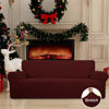 Picture of Easy-Going Stretch Sofa Slipcover 1-Piece Sofa Cover Furniture Protector Couch Soft with Elastic Bottom for Kids, Polyester Spandex Jacquard Fabric Small Checks (Sofa, Wine)