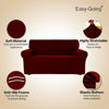 Picture of Easy-Going Stretch Sofa Slipcover 1-Piece Sofa Cover Furniture Protector Couch Soft with Elastic Bottom for Kids, Polyester Spandex Jacquard Fabric Small Checks (Sofa, Wine)