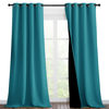 Picture of NICETOWN Peacock Teal Blackout Curtains 90 inches Long, Full Light Blocking Drapes with Black Liner for Nursery, Thermal Insulated Draperies for Hall, Villa (2 Pieces, 46" Wide Each Panel)