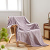 Picture of NEWCOSPLAY Super Soft Twin Blanket Light Purple Premium Silky Flannel Fleece Leaves Pattern Lightweight Bed Blanket All Season Use (Light Purple, Twin(60"x80"))