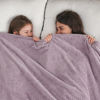 Picture of NEWCOSPLAY Super Soft Twin Blanket Light Purple Premium Silky Flannel Fleece Leaves Pattern Lightweight Bed Blanket All Season Use (Light Purple, Twin(60"x80"))