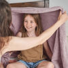 Picture of NEWCOSPLAY Super Soft Twin Blanket Light Purple Premium Silky Flannel Fleece Leaves Pattern Lightweight Bed Blanket All Season Use (Light Purple, Twin(60"x80"))