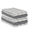 Picture of LANE LINEN Kitchen Towels and Dishcloths Set - Pack of 6 Cotton Dish Cloths, 18”x 28”, Soft Hand for Kitchen, Tea Towels, Premium Quick Drying Cleaning Grey