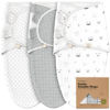 Picture of KeaBabies 3-Pack Organic Baby Swaddle Sleep Sacks - Newborn Swaddle Sack,Ergonomic Baby Swaddles 0-3 Months,Swaddles for Newborns,Baby Sleep Sack,Baby Swaddle Blanket Wrap,Baby Essentials (Nordic, XS)