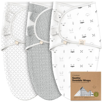 Picture of KeaBabies 3-Pack Organic Baby Swaddle Sleep Sacks - Newborn Swaddle Sack,Ergonomic Baby Swaddles 0-3 Months,Swaddles for Newborns,Baby Sleep Sack,Baby Swaddle Blanket Wrap,Baby Essentials (Nordic, XS)