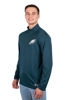 Picture of Ultra Game NFL Men's Super Soft Quarter Zip Long Sleeve T-Shirt, Philadelphia Eagles, Team Color, Medium