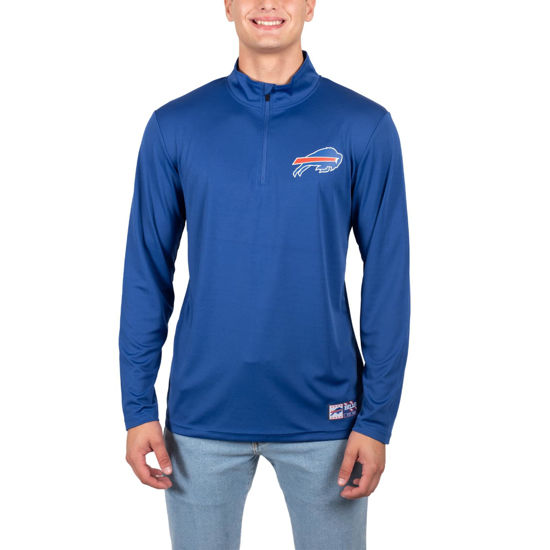 Picture of Ultra Game Men's Standard Quarter Zip Pullover Tee Shirt, Team Color, Medium