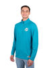 Picture of Ultra Game NFL Men's Super Soft Quarter Zip Long Sleeve T-Shirt, Miami Dolphins, Team Color, Medium