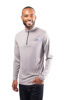 Picture of Ultra Game NFL Men's Super Soft Quarter Zip Long Sleeve T-Shirt, Buffalo Bills, Heather Gray, Small
