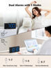 Picture of Extra Loud Alarm Clock with Bed Shaker,Vibrating Alarm Clock for Heavy Sleepers Hearing-impaired Deaf,2 Alarms 3-level Vibration for Weekday/Everyday Mode,5 Dimmer,5 Volume,Big Number,Power-off Memory