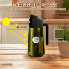 Picture of YARRAMATE 16oz/470ml 2PCS Light Blockage Dark Oil Sprayer for Cooking, 2 in 1 Olive Oil Dispenser Bottle for Kitchen, Dark Green Glass Oil Bottle, Food-Grade Oil Mister for Air Fryer(Black & Green)