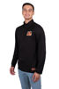 Picture of Ultra Game NFL Men's Super Soft Quarter Zip Long Sleeve T-Shirt, Cincinnati Bengals, Team Color, Medium