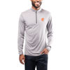 Picture of Ultra Game NFL Men's Super Soft Quarter Zip Long Sleeve T-Shirt, Cleveland Browns, Heather Gray, Small