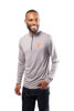 Picture of Ultra Game NFL Men's Super Soft Quarter Zip Long Sleeve T-Shirt, Cleveland Browns, Heather Gray, Small