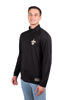 Picture of Ultra Game NFL Men's Super Soft Quarter Zip Long Sleeve T-Shirt, New Orleans Saints, Team Color, Medium