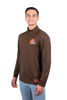 Picture of Ultra Game NFL Men's Super Soft Quarter Zip Long Sleeve T-Shirt, Cleveland Browns, Team Color, Large