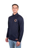 Picture of Ultra Game NFL Men's Super Soft Quarter Zip Long Sleeve T-Shirt, Chicago Bears, Team Color, Medium