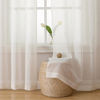 Picture of OWENIE Natural Linen Blend Sheer Curtains 72 inches Long 2 Panels Set for Bedroom, Light Filtering Farmhoues Door Cutain for Living Room Drapes, Each 40 W x 72 L