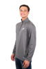 Picture of Ultra Game NFL Men's Super Soft Quarter Zip Long Sleeve T-Shirt, Philadelphia Eagles, Heather Charcoal, Medium