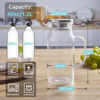 Picture of 1.2 Liter 40 oz Glass Pitcher with Lid and Spout, Bivvclaz Glass Water Pitcher for Fridge, Glass Carafe for Hot/Cold Water, Iced Tea Pitcher, Small Pitcher for Coffee, Juice and Homemade Beverage