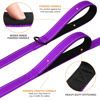 Picture of Joytale Dog Leash Heavy Duty for Large Dogs That Pull, Double Handle Dog Leash for Traffic Control, Double-Sided Reflective Leash for Night Safety, Dog Leash for Large Medium Dogs, 6FT, Purple