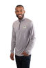 Picture of Ultra Game Men's Quarter Zip Pullover Tee Shirt, Heather Gray, Small