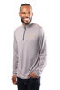 Picture of Ultra Game NFL Men's Super Soft Quarter Zip Long Sleeve T-Shirt, Chicago Bears, Heather Gray, Small
