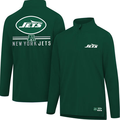 Picture of Ultra Game Men's Standard NFL Official Super Soft Quarter Zip Long Sleeve T-Shirt, Team Color