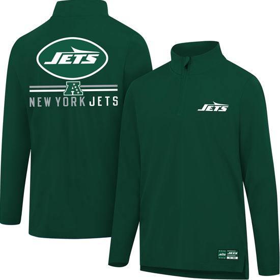 Picture of Ultra Game Men's Standard NFL Official Super Soft Quarter Zip Long Sleeve T-Shirt, Team Color