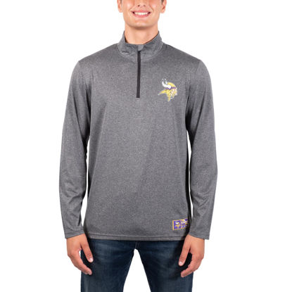 Picture of Ultra Game NFL Mens Active Quarter Zip Long Sleeve Shirt