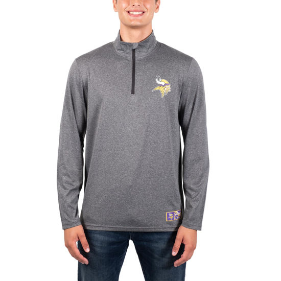 Picture of Ultra Game NFL Mens Active Quarter Zip Long Sleeve Shirt