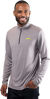 Picture of Ultra Game NFL Men's Super Soft Quarter Zip Long Sleeve T-Shirt, Los Angeles Chargers, Heather Charcoal, Small
