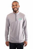 Picture of Ultra Game NFL Men's Super Soft Quarter Zip Long Sleeve T-Shirt, New York Jets, Heather Gray, Small